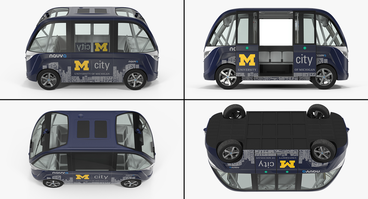3D model Driverless Bus Navya Arma