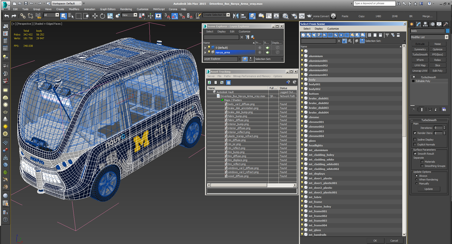 3D model Driverless Bus Navya Arma