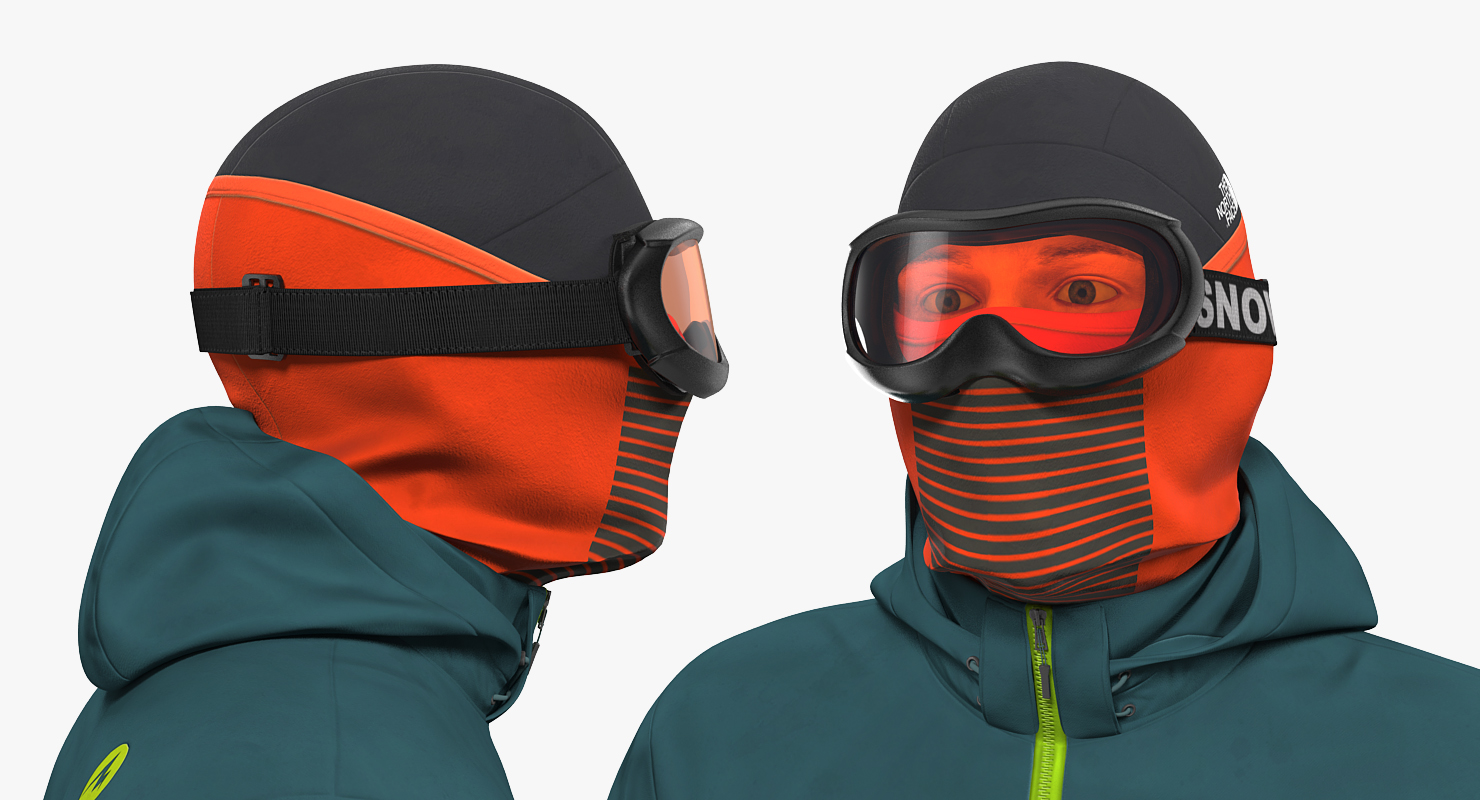 Rock Climber Winter Hiking Gear Walking Pose 3D model