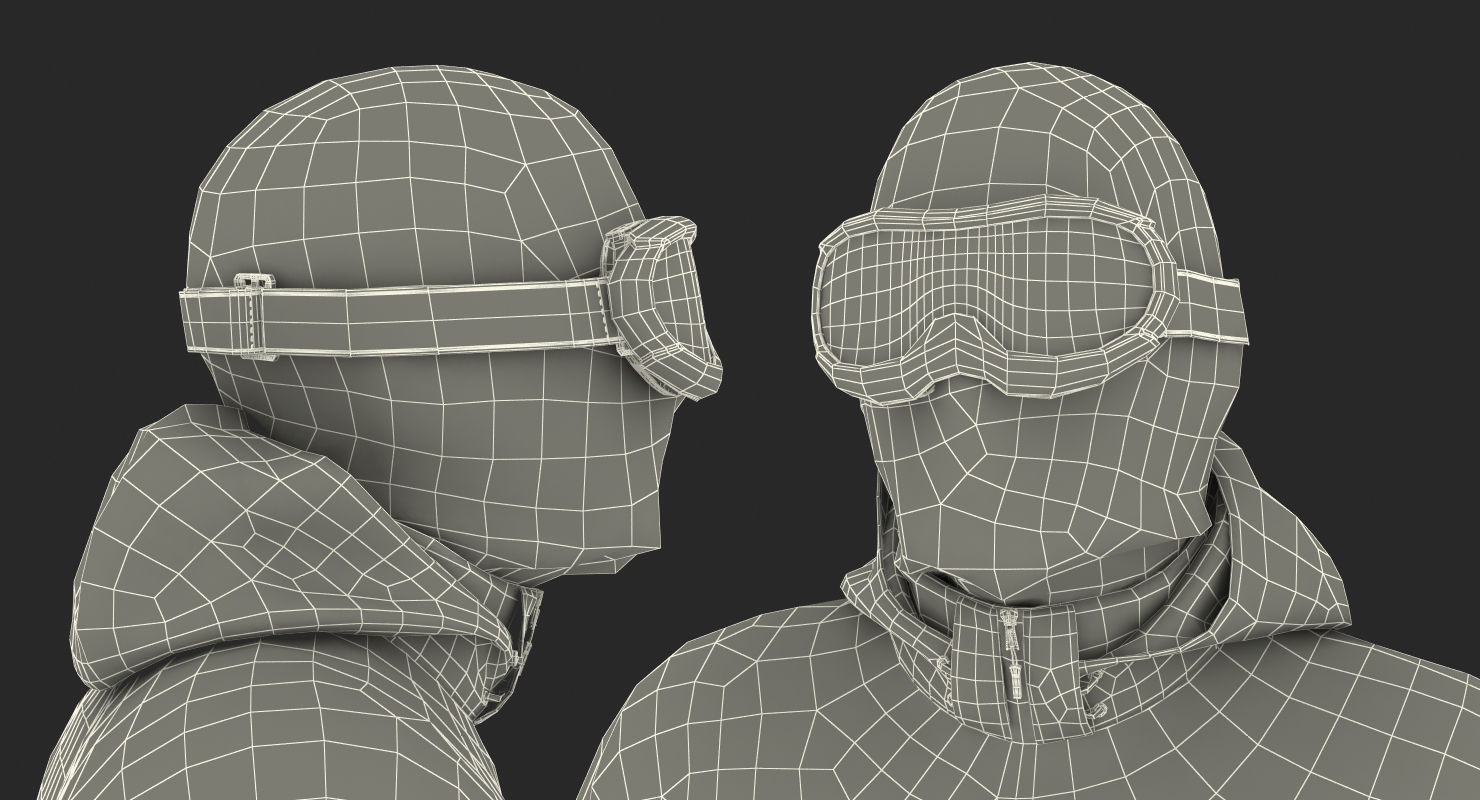 Rock Climber Winter Hiking Gear Walking Pose 3D model