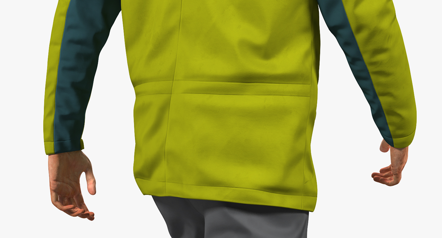 Rock Climber Winter Hiking Gear Walking Pose 3D model