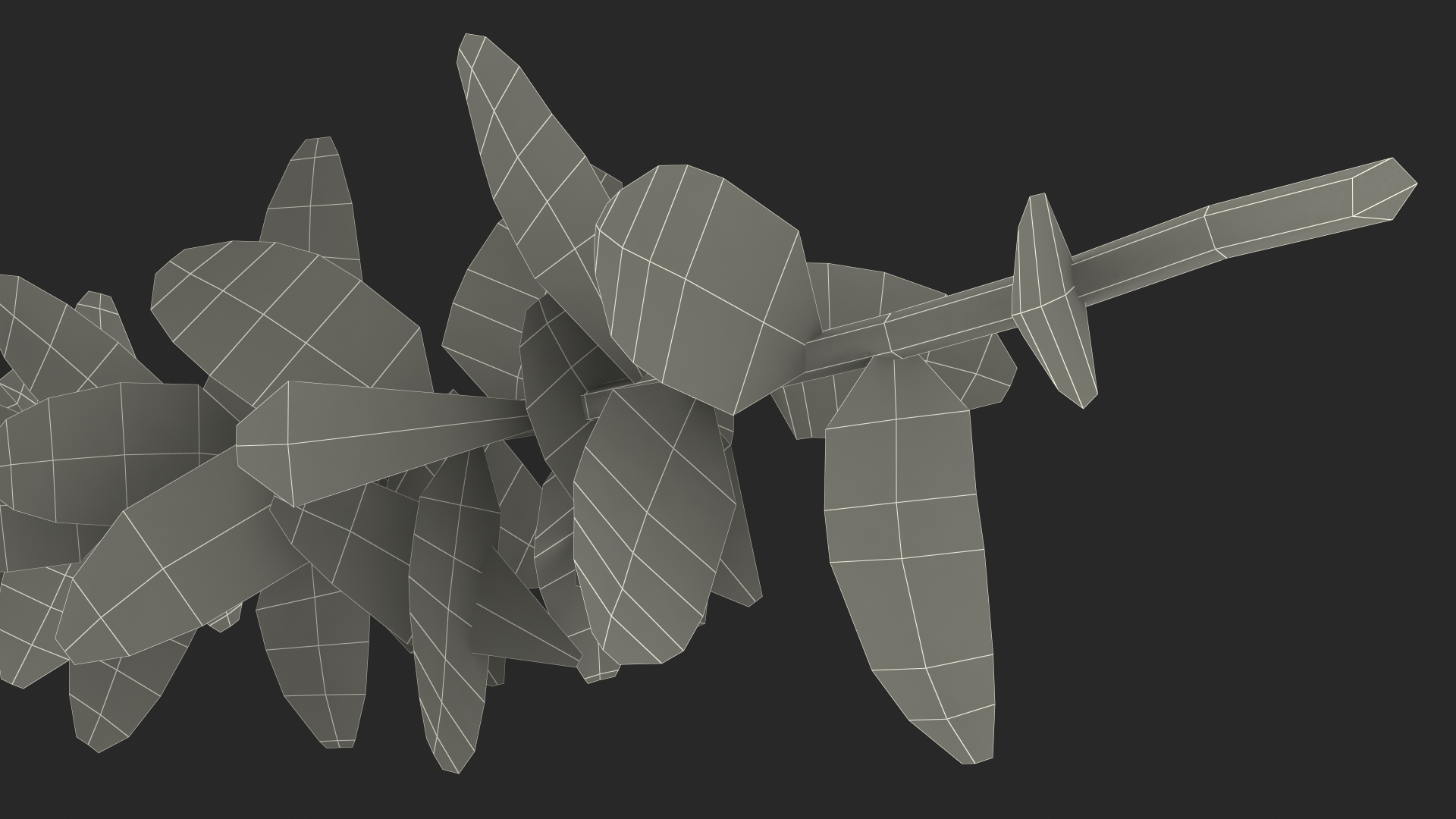 3D Stem of Blooming Meadow Sage model