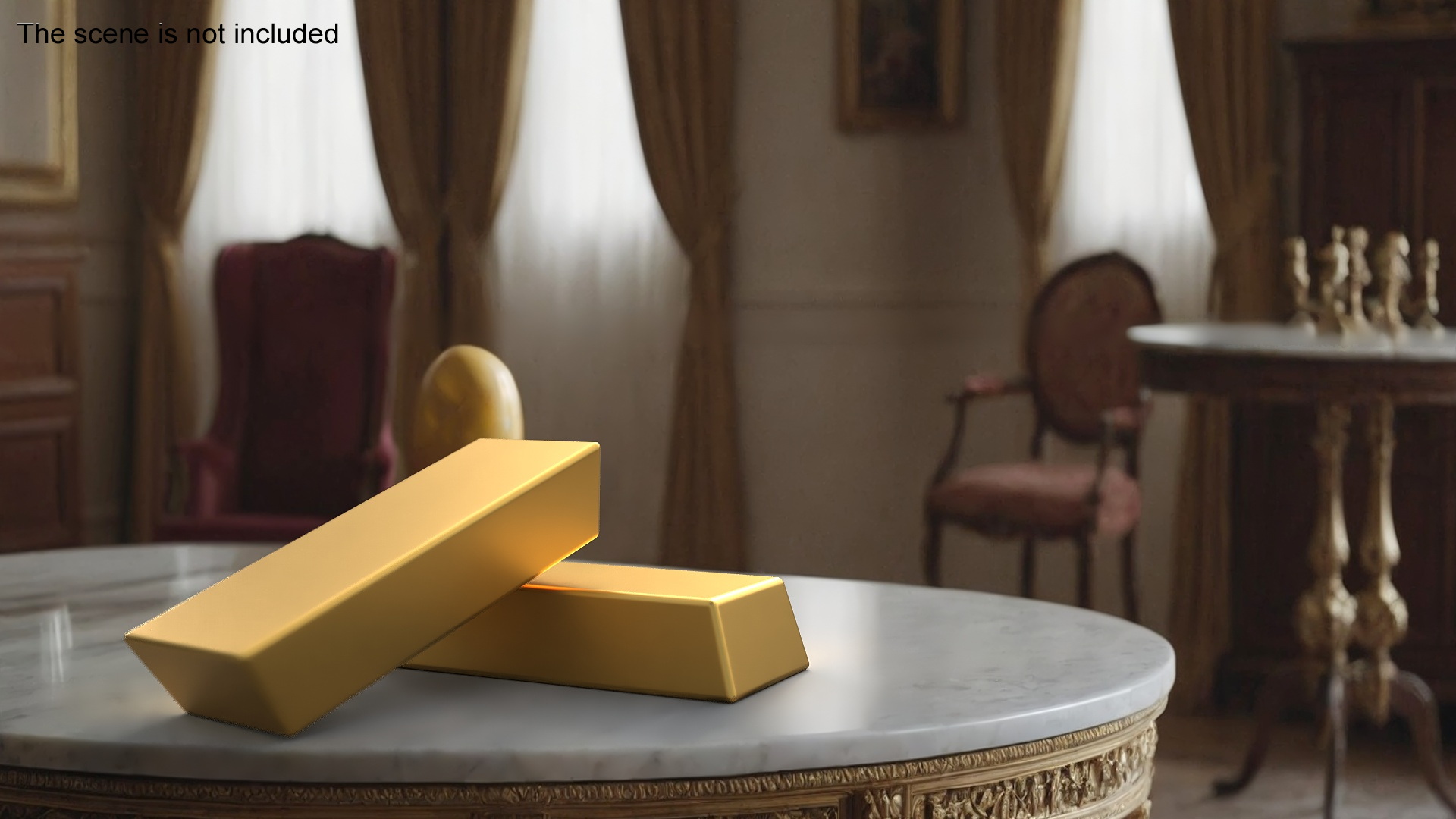 3D Gold Bullion Bar