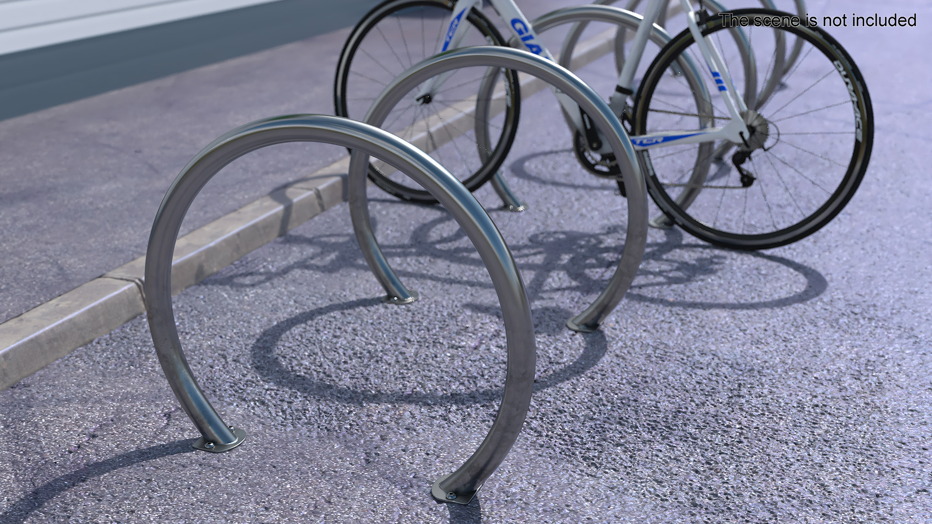 3D Street Bicycle Rack Chrome