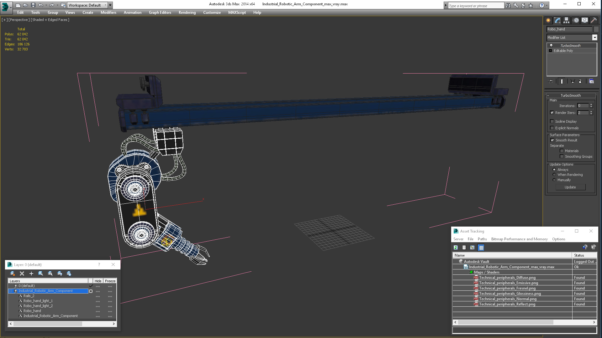 Industrial Robotic Arm Component 3D