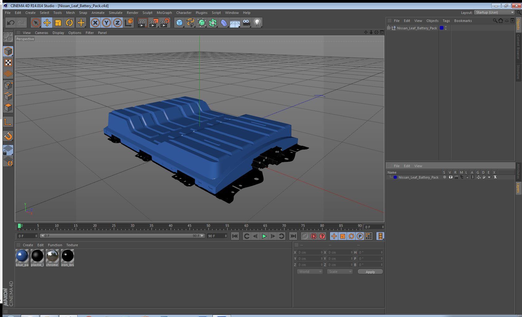 Nissan Leaf Battery Pack 3D model