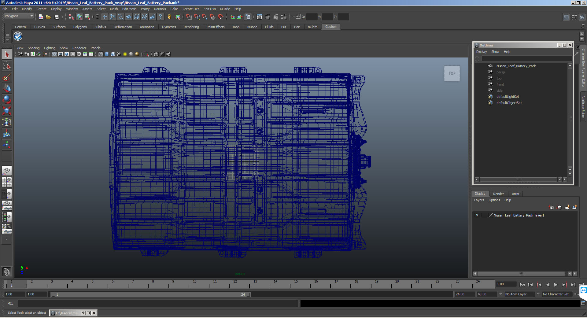 Nissan Leaf Battery Pack 3D model