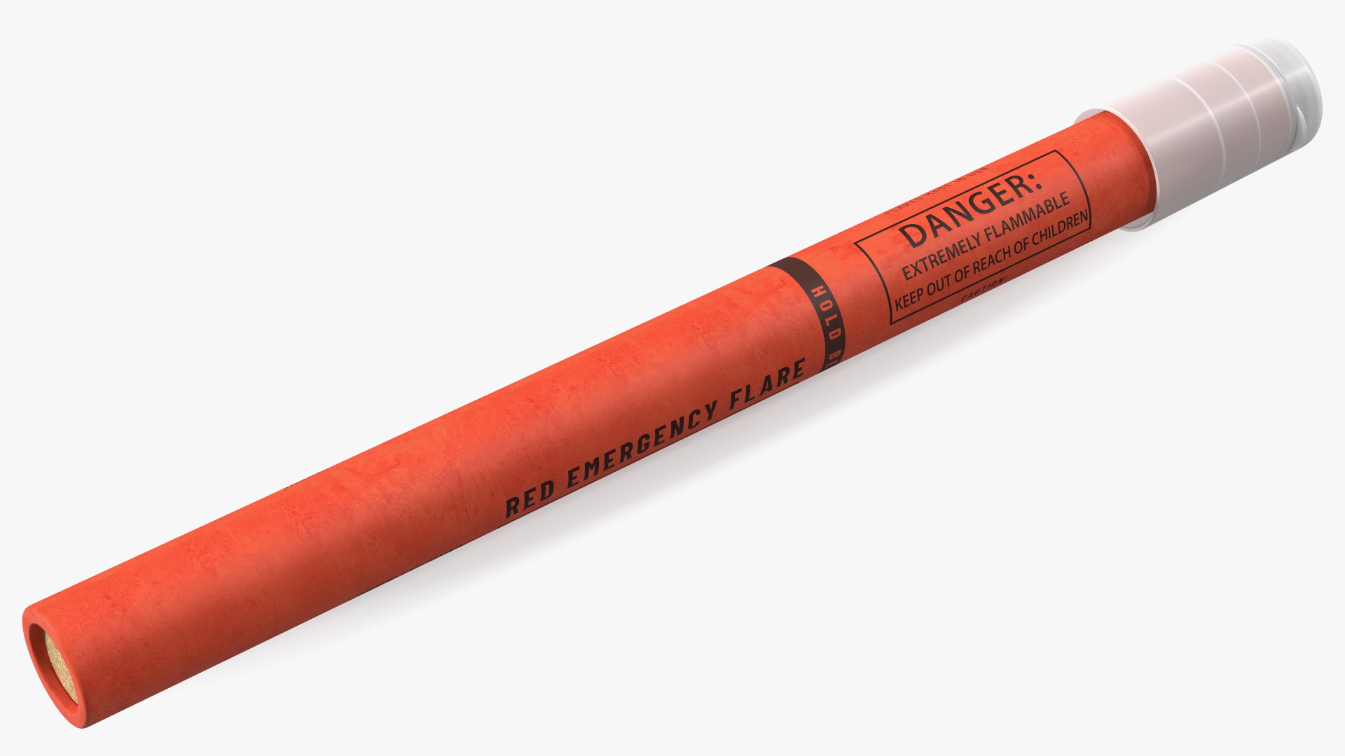 Emergency Roadside Chemical Red Flare 3D