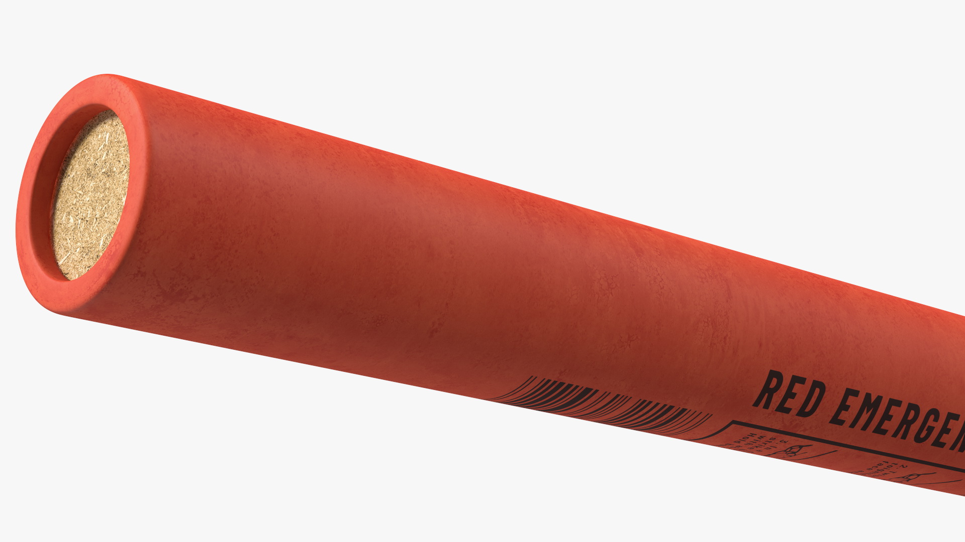 Emergency Roadside Chemical Red Flare 3D