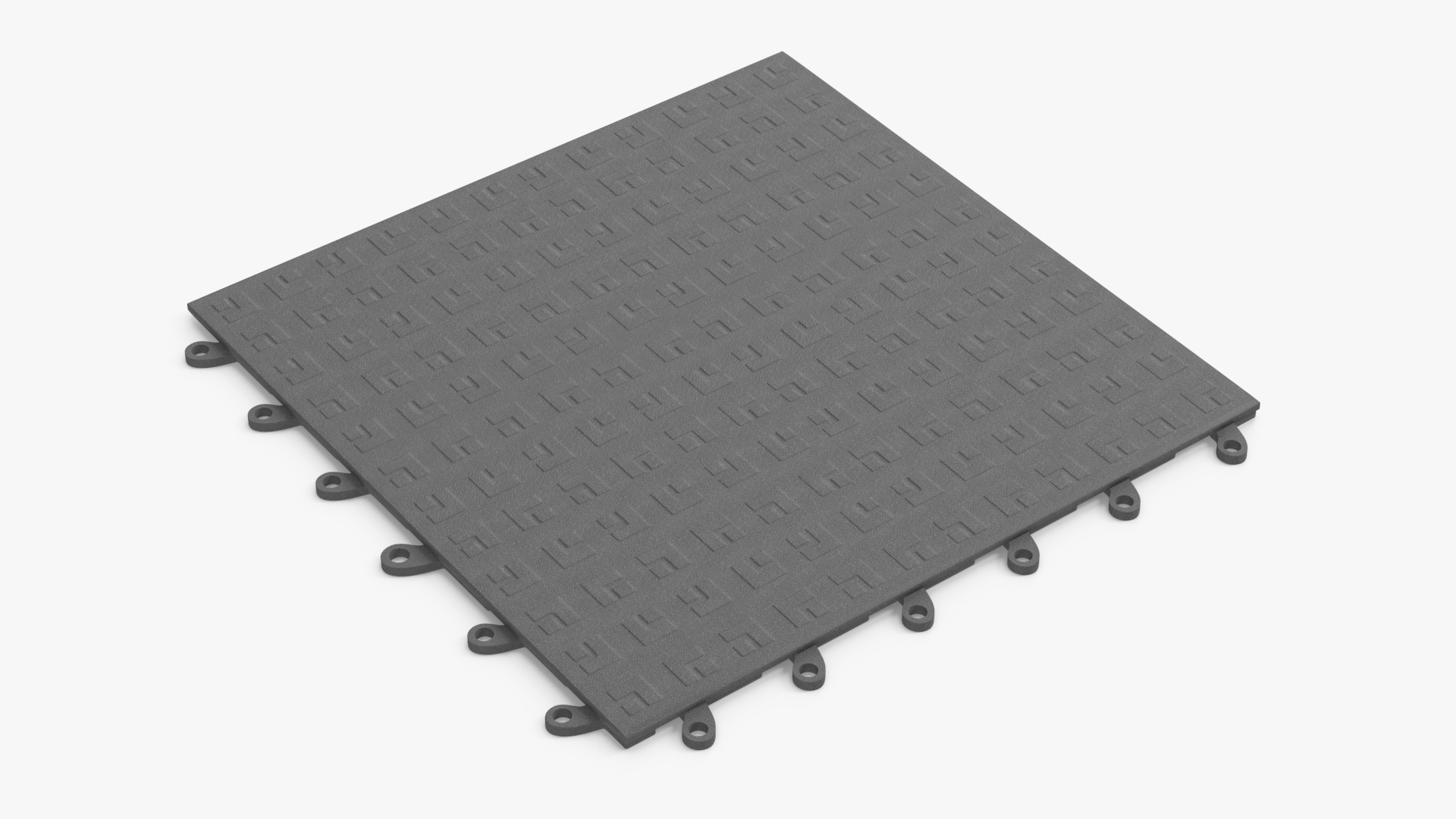 3D model Interlocking Garage Floor Tile Grey