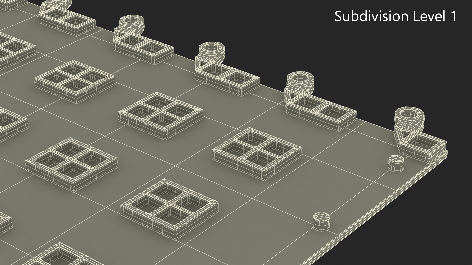 3D model Interlocking Garage Floor Tile Grey