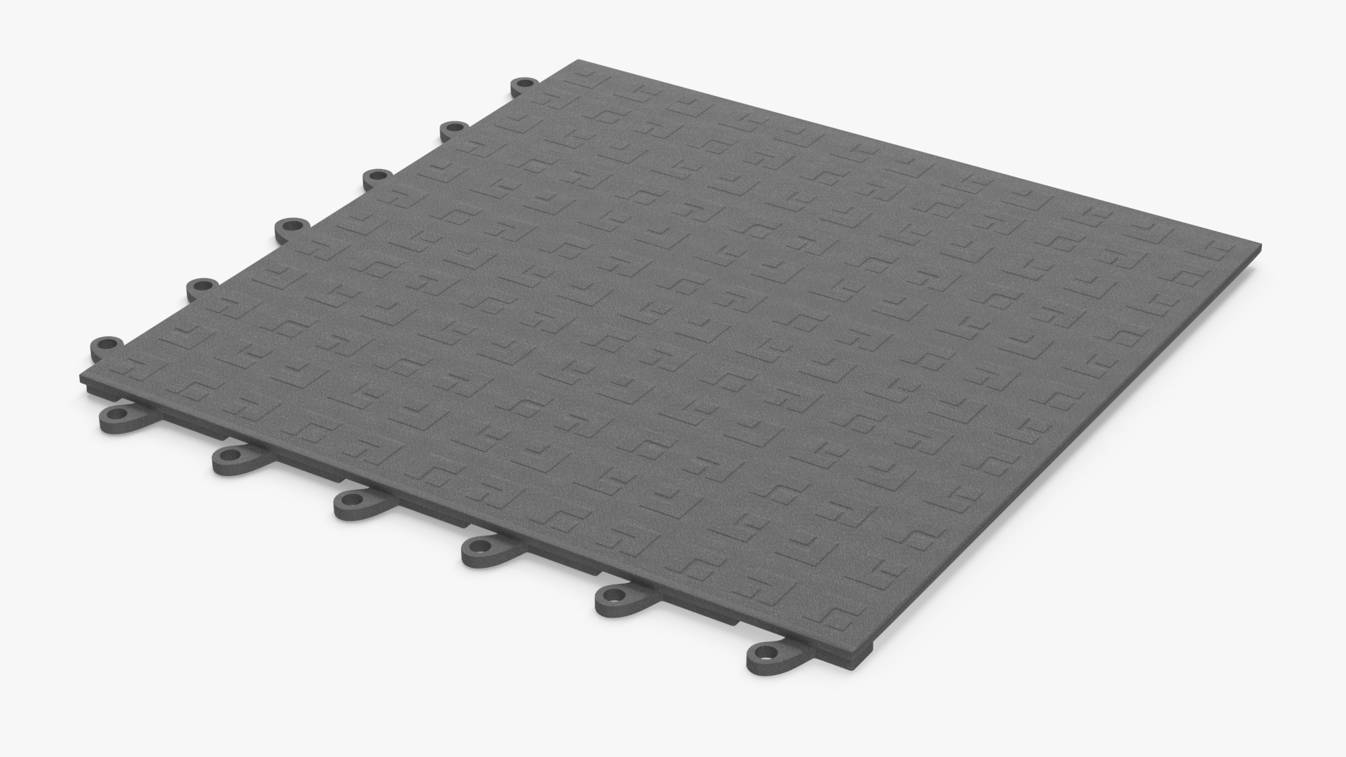 3D model Interlocking Garage Floor Tile Grey