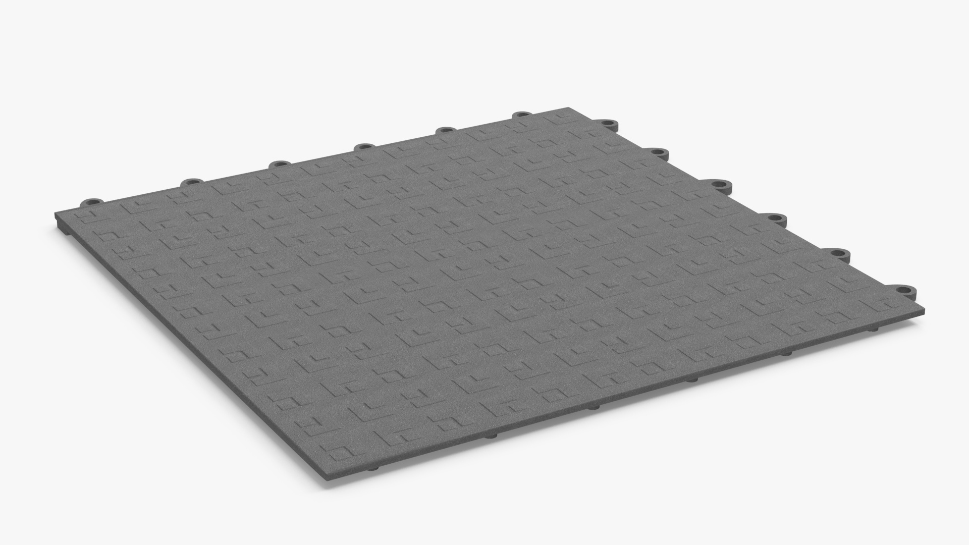 3D model Interlocking Garage Floor Tile Grey