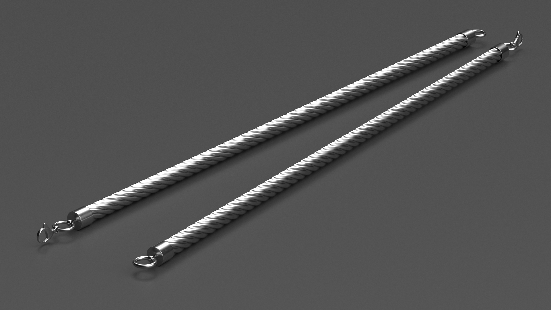 Solid Cable Jewelry Silver Chain 3D