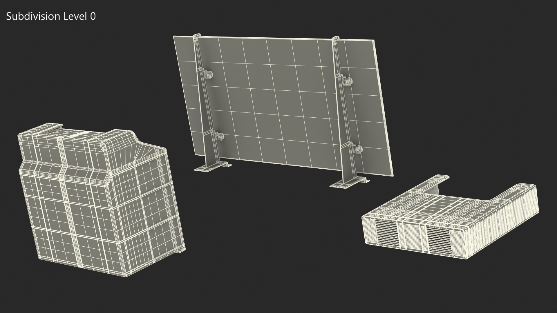 Plastic Slatwall Shelves 3D model