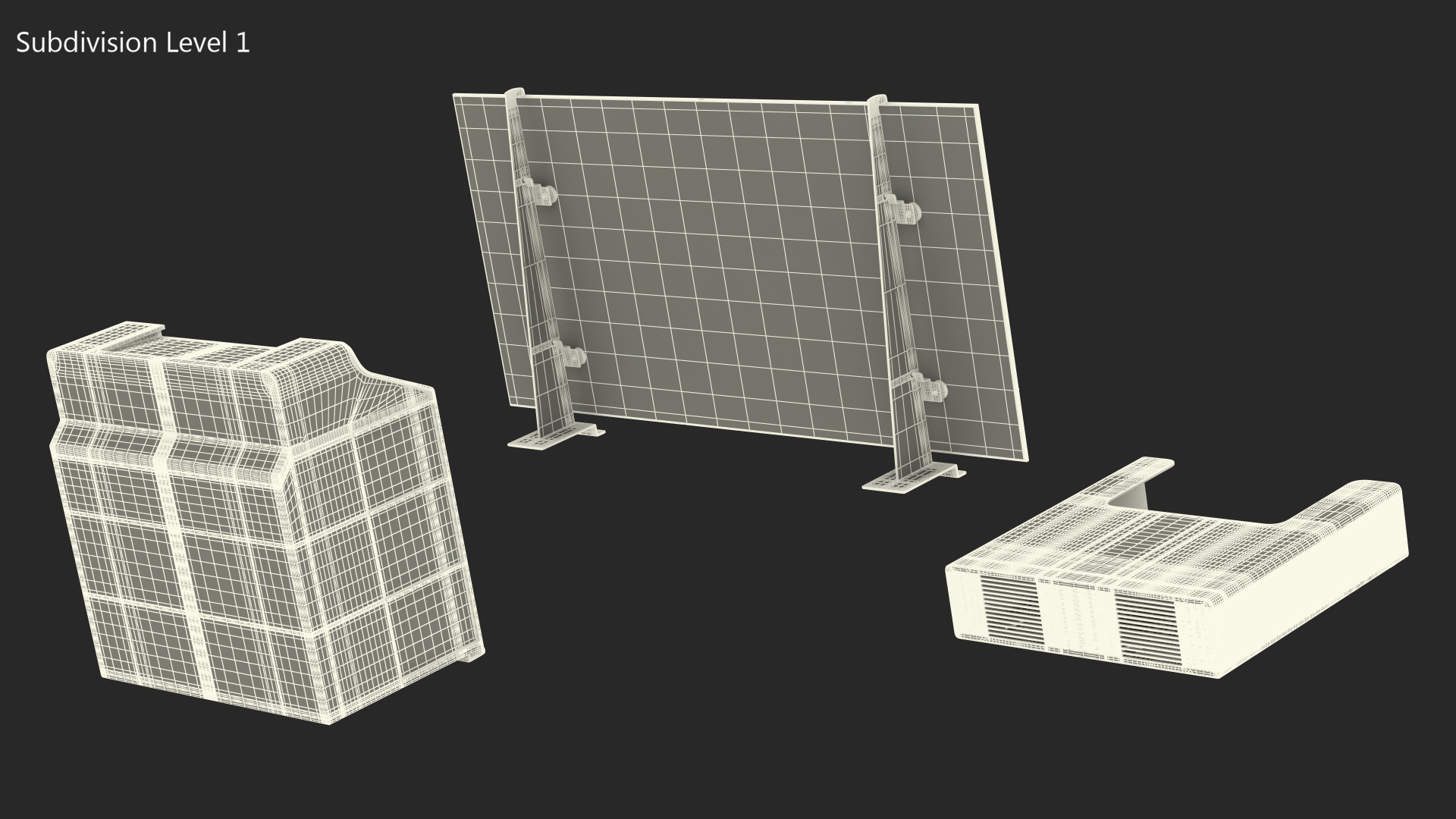 Plastic Slatwall Shelves 3D model
