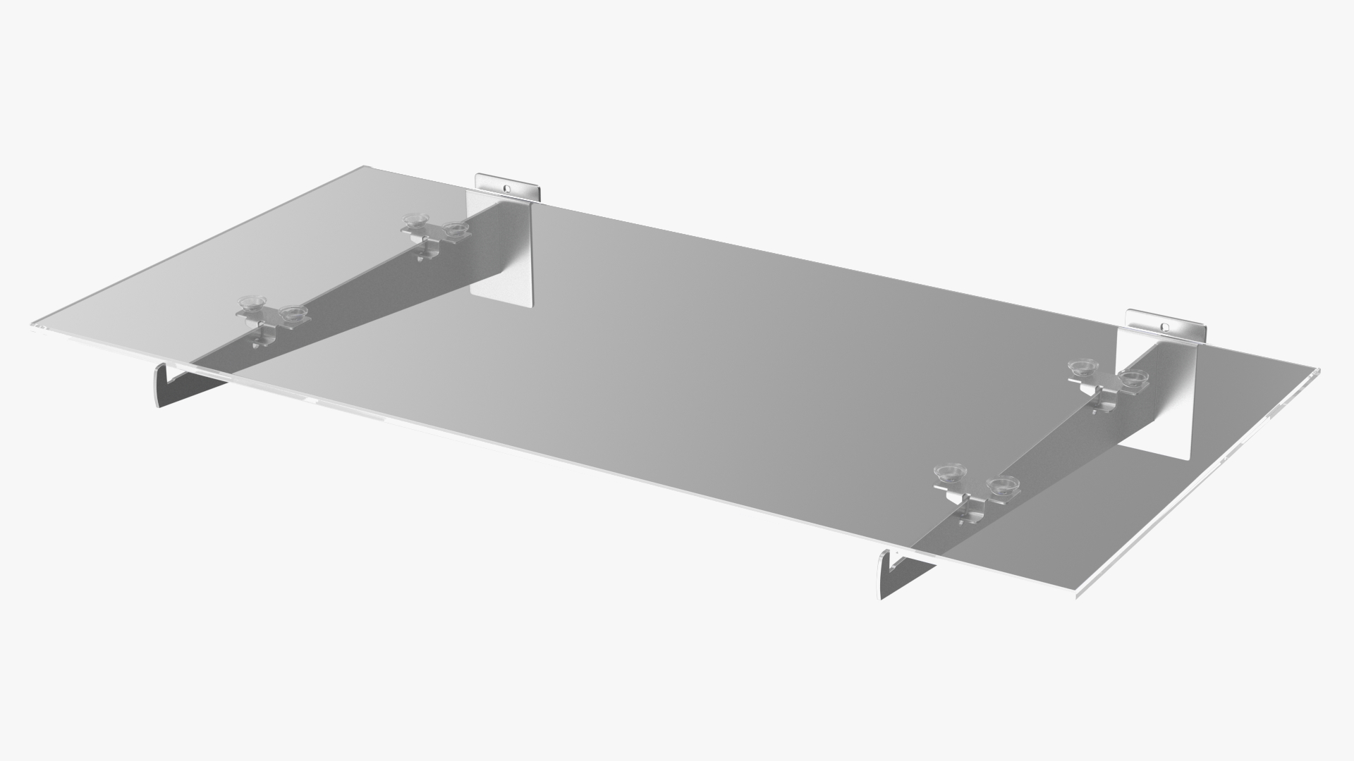 Plastic Slatwall Shelves 3D model