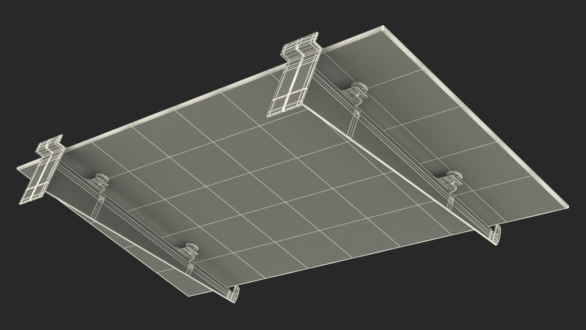 Plastic Slatwall Shelves 3D model