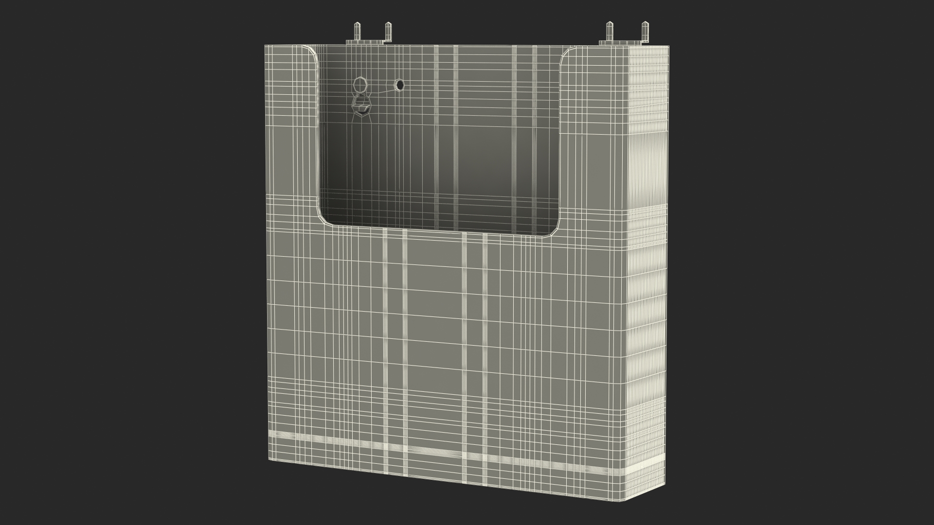 Plastic Slatwall Shelves 3D model