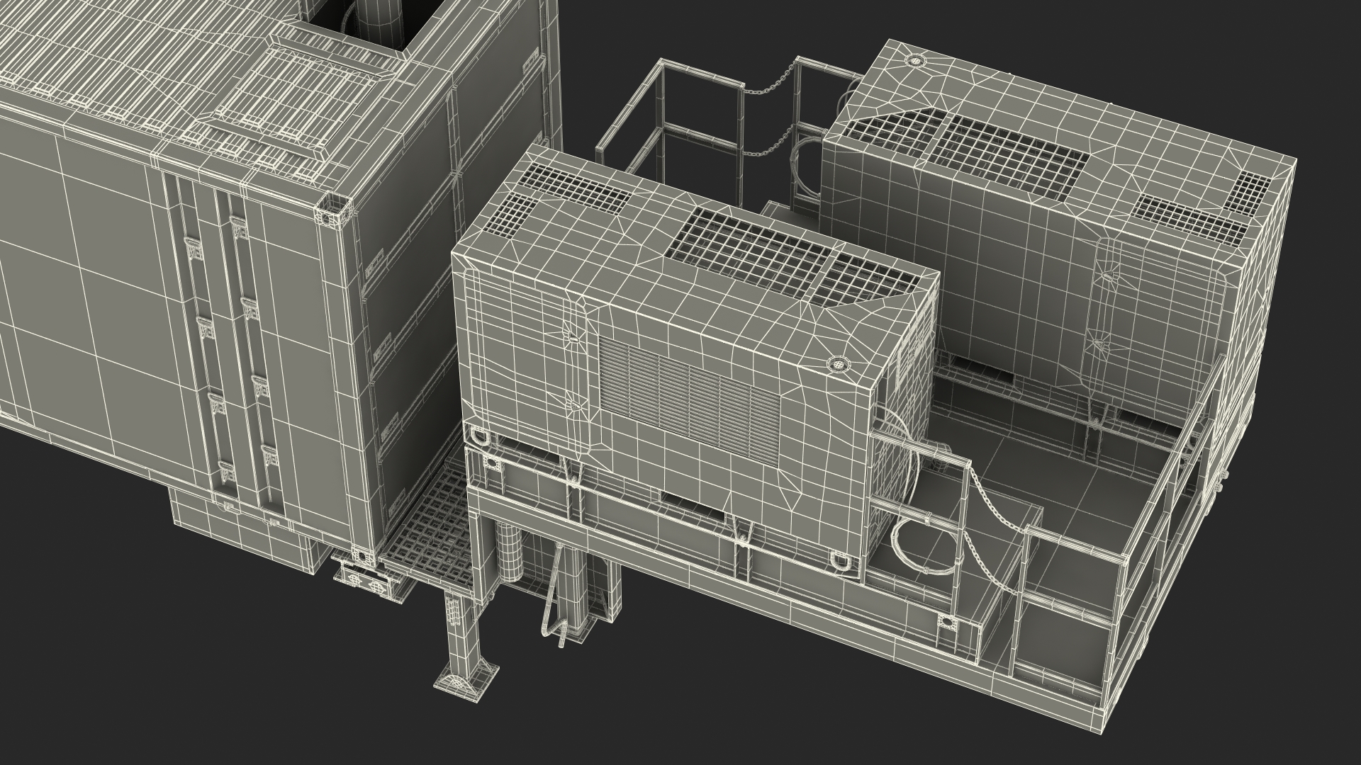3D Typhon Battery Operation Center with Antennas Up model