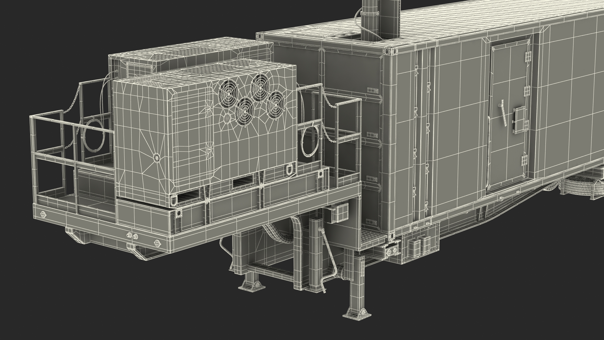 3D Typhon Battery Operation Center with Antennas Up model