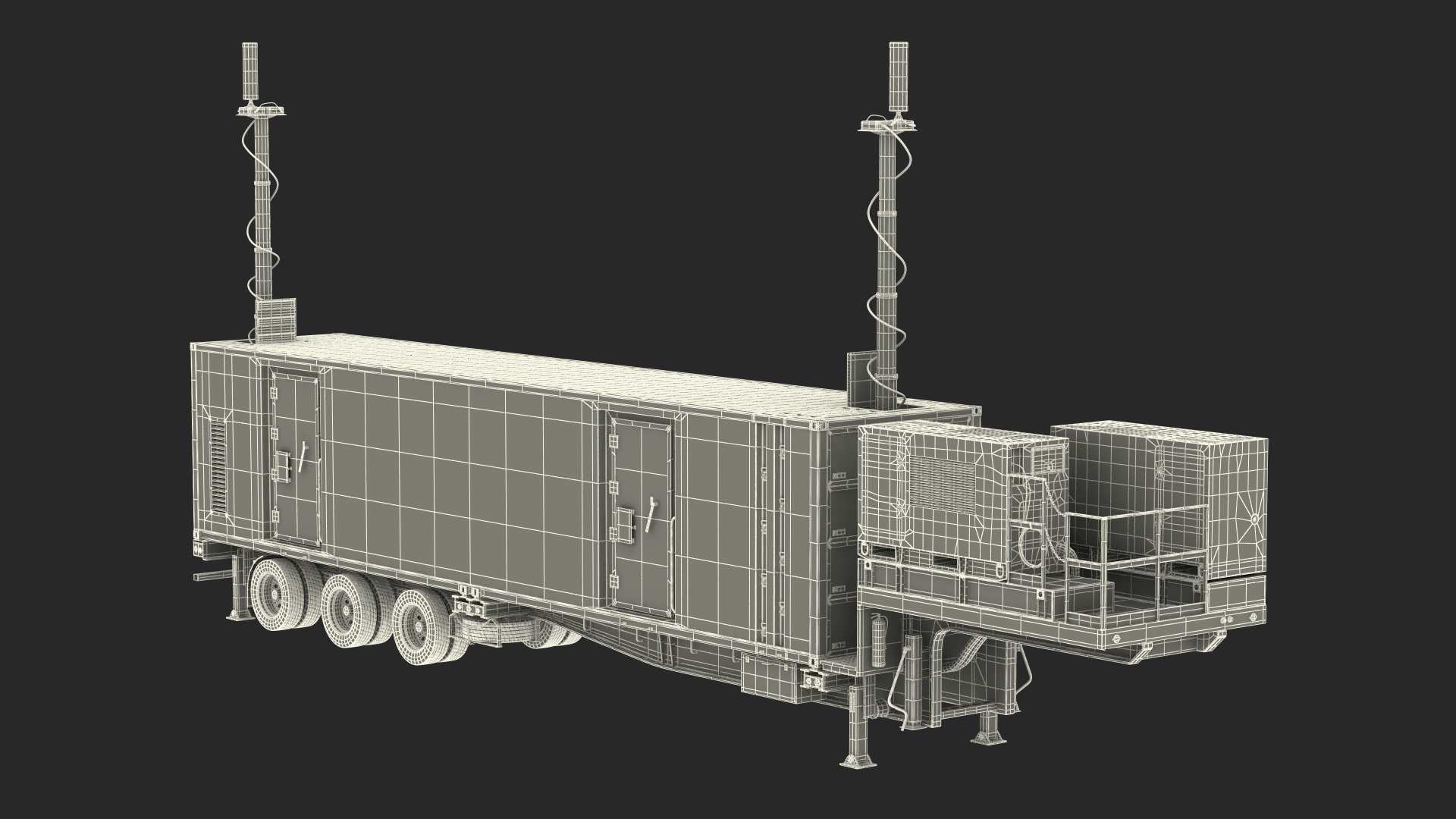 3D Typhon Battery Operation Center with Antennas Up model