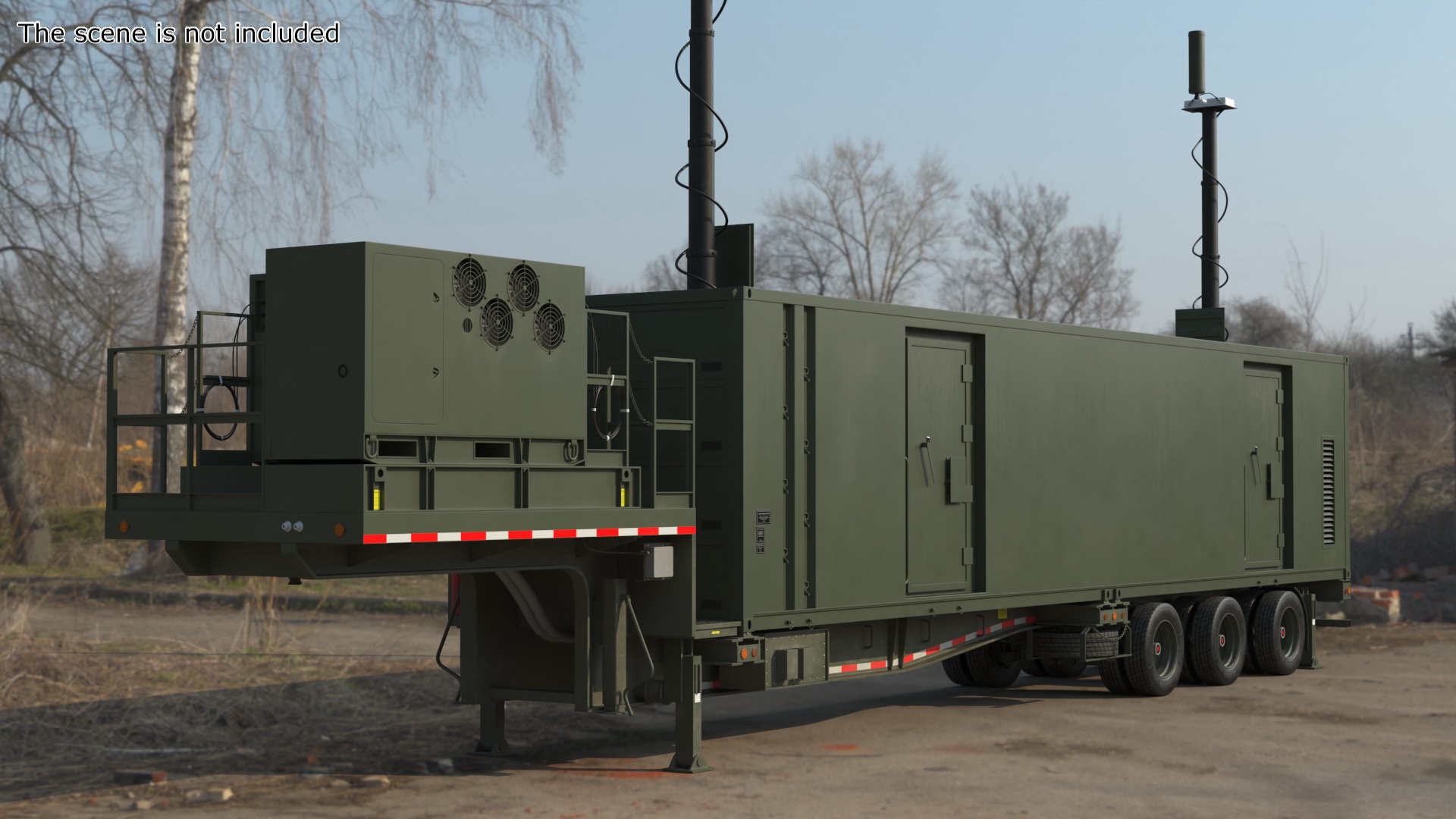 3D Typhon Battery Operation Center with Antennas Up model