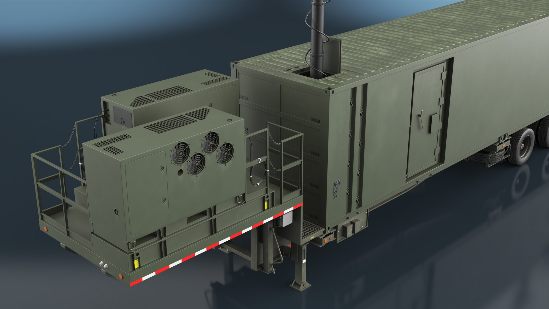 3D Typhon Battery Operation Center with Antennas Up model