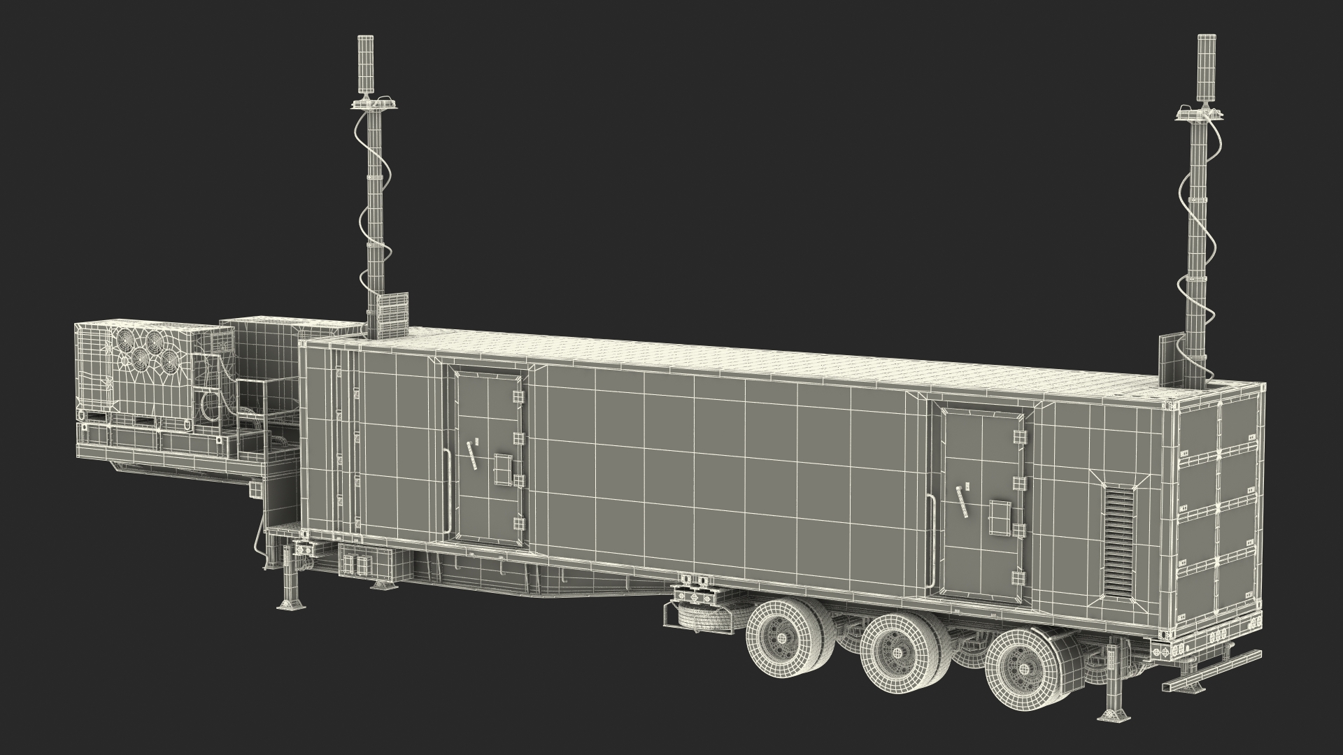 3D Typhon Battery Operation Center with Antennas Up model