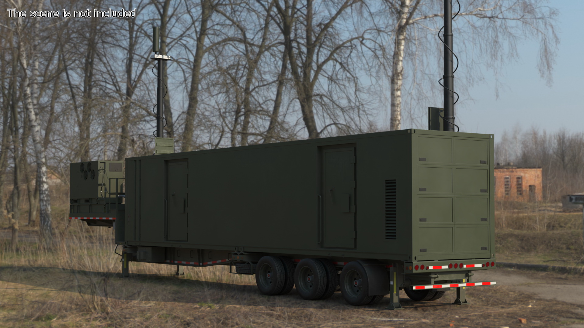 3D Typhon Battery Operation Center with Antennas Up model