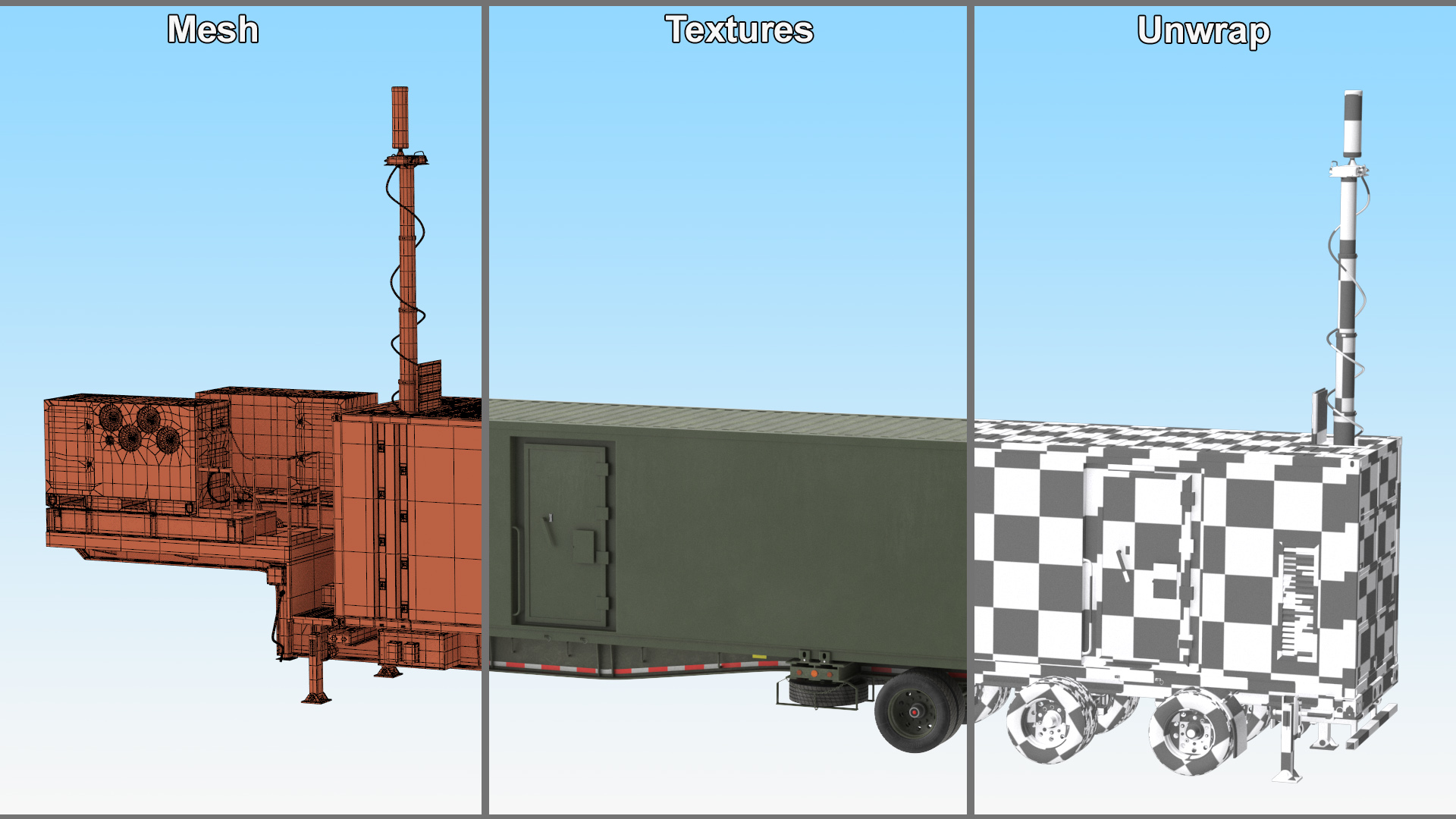 3D Typhon Battery Operation Center with Antennas Up model