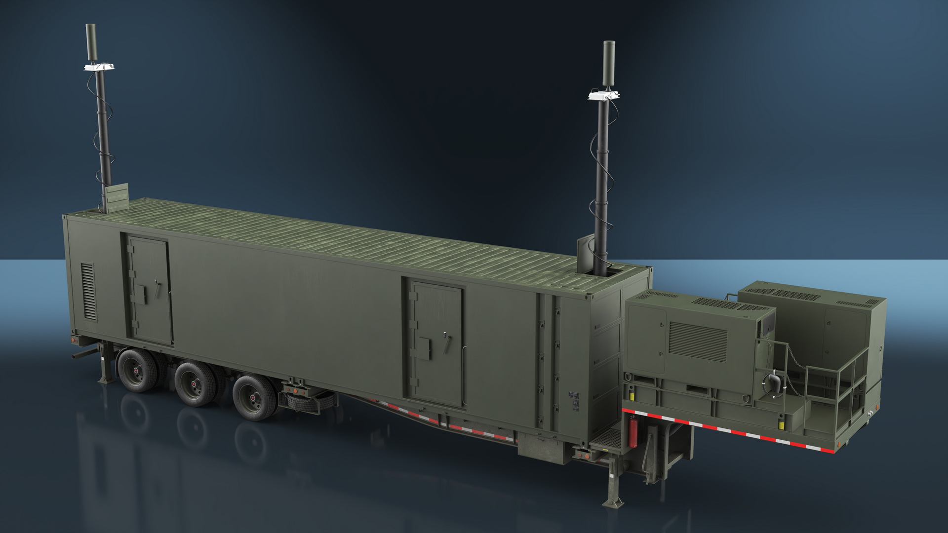 3D Typhon Battery Operation Center with Antennas Up model