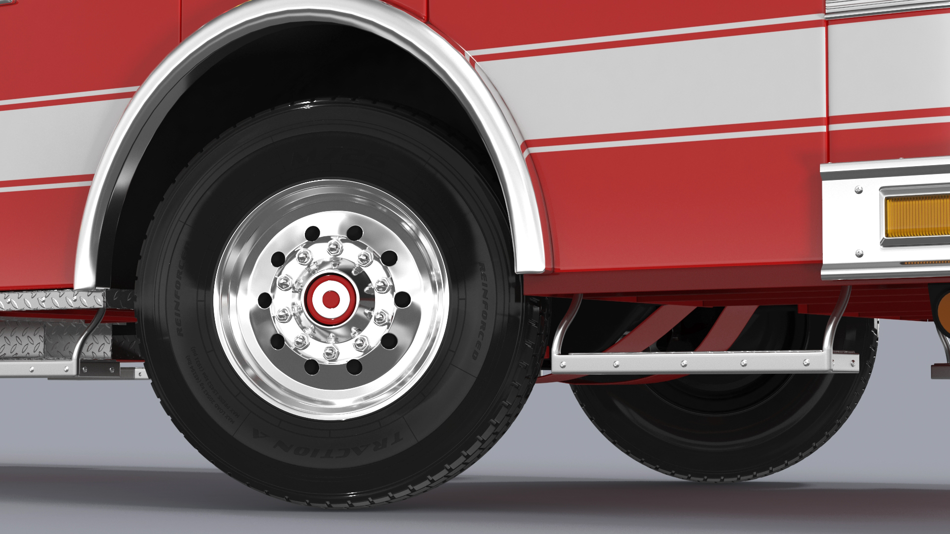 Fire Engine Rigged for Cinema 4D 3D