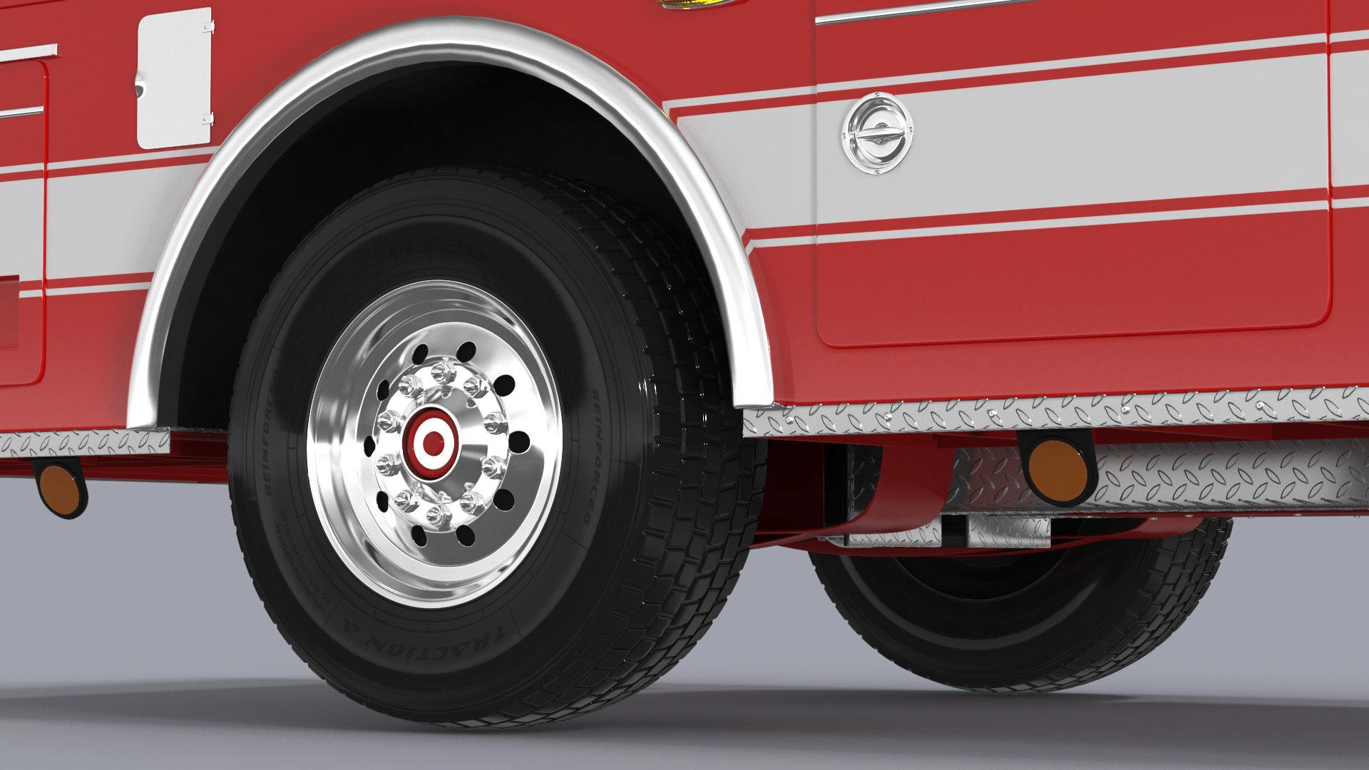 Fire Engine Rigged for Cinema 4D 3D