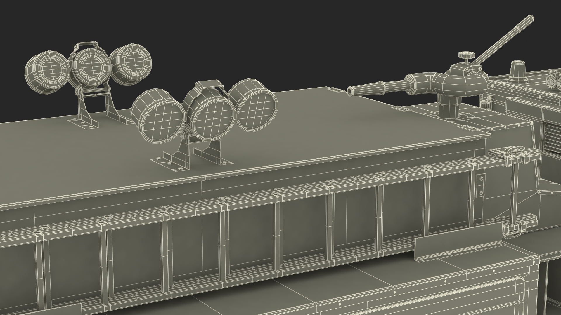 Fire Engine Rigged for Cinema 4D 3D
