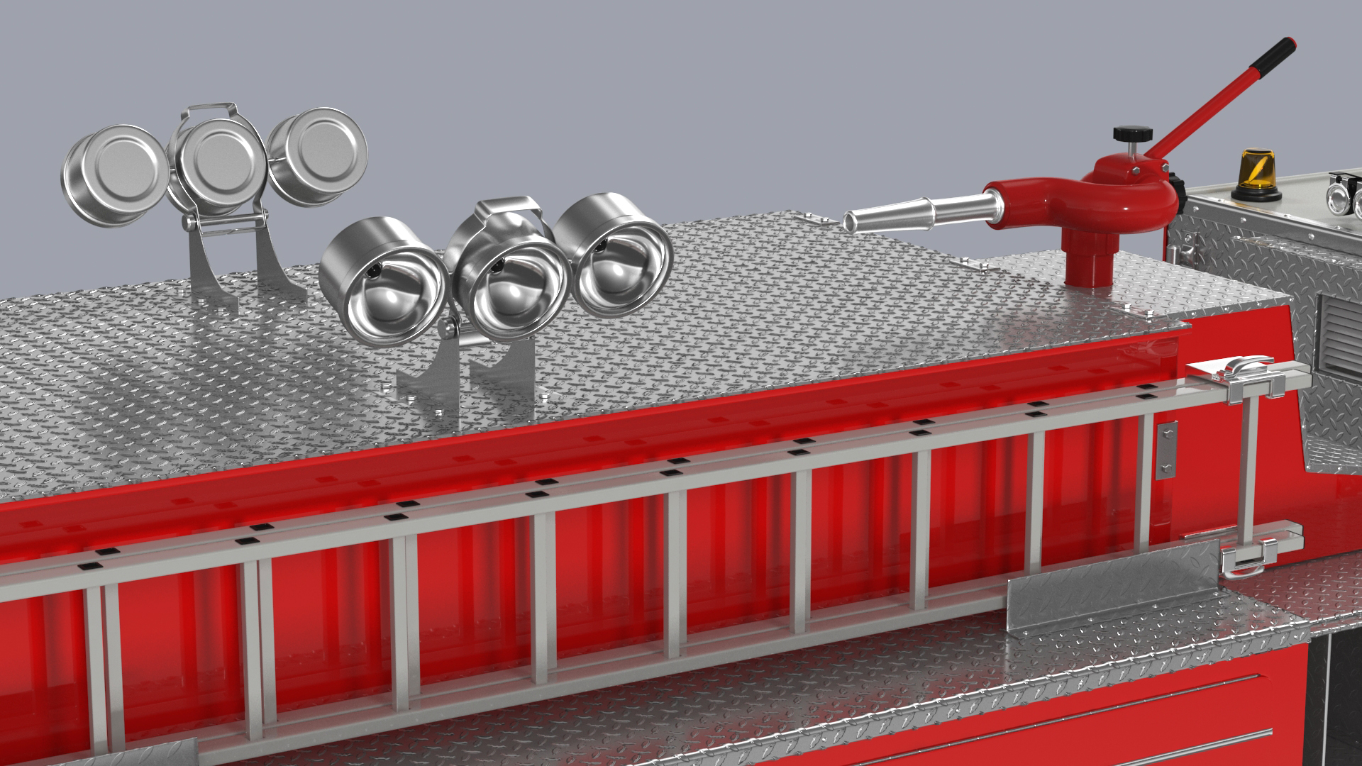 Fire Engine Rigged for Cinema 4D 3D