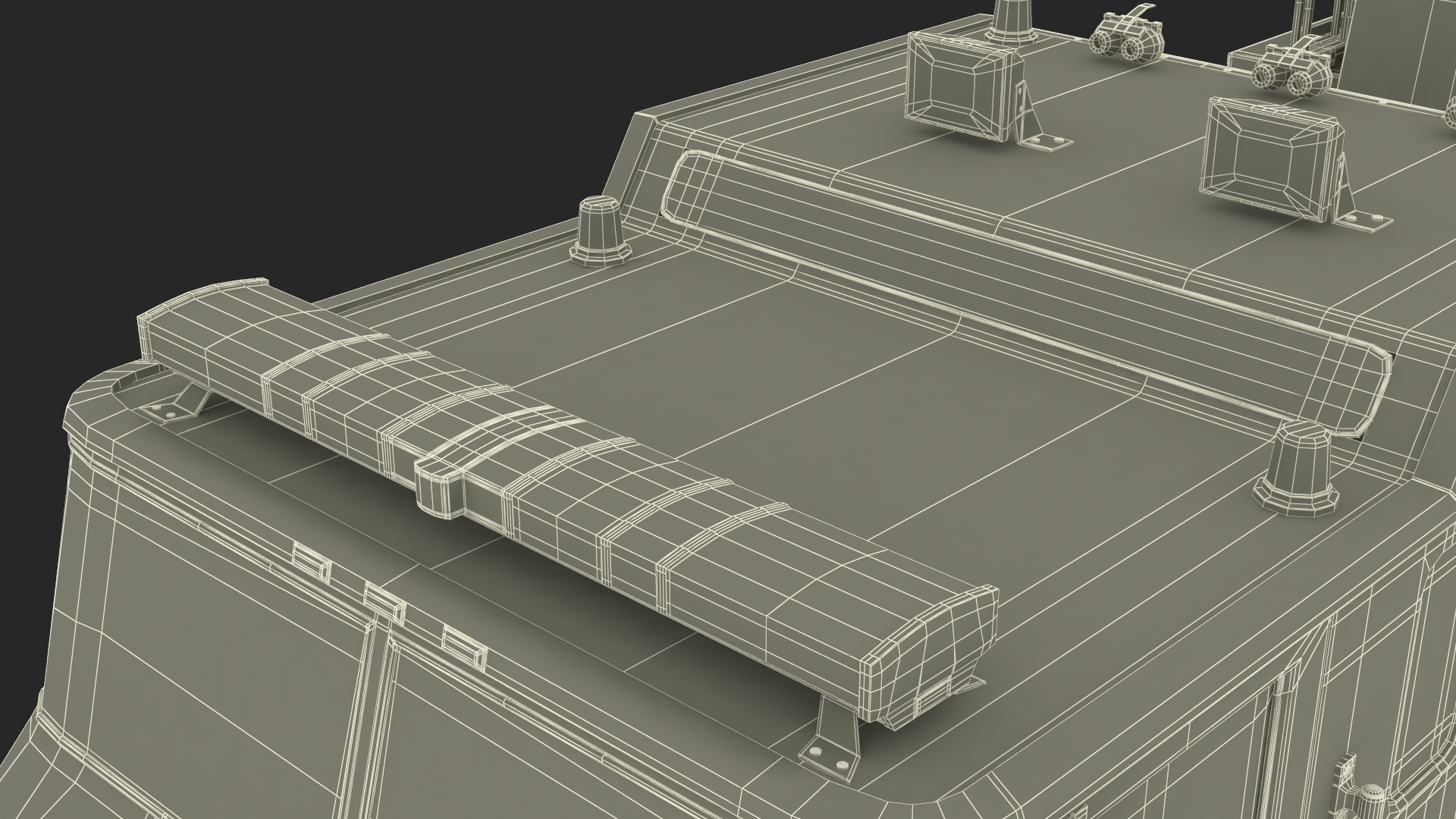 Fire Engine Rigged for Cinema 4D 3D