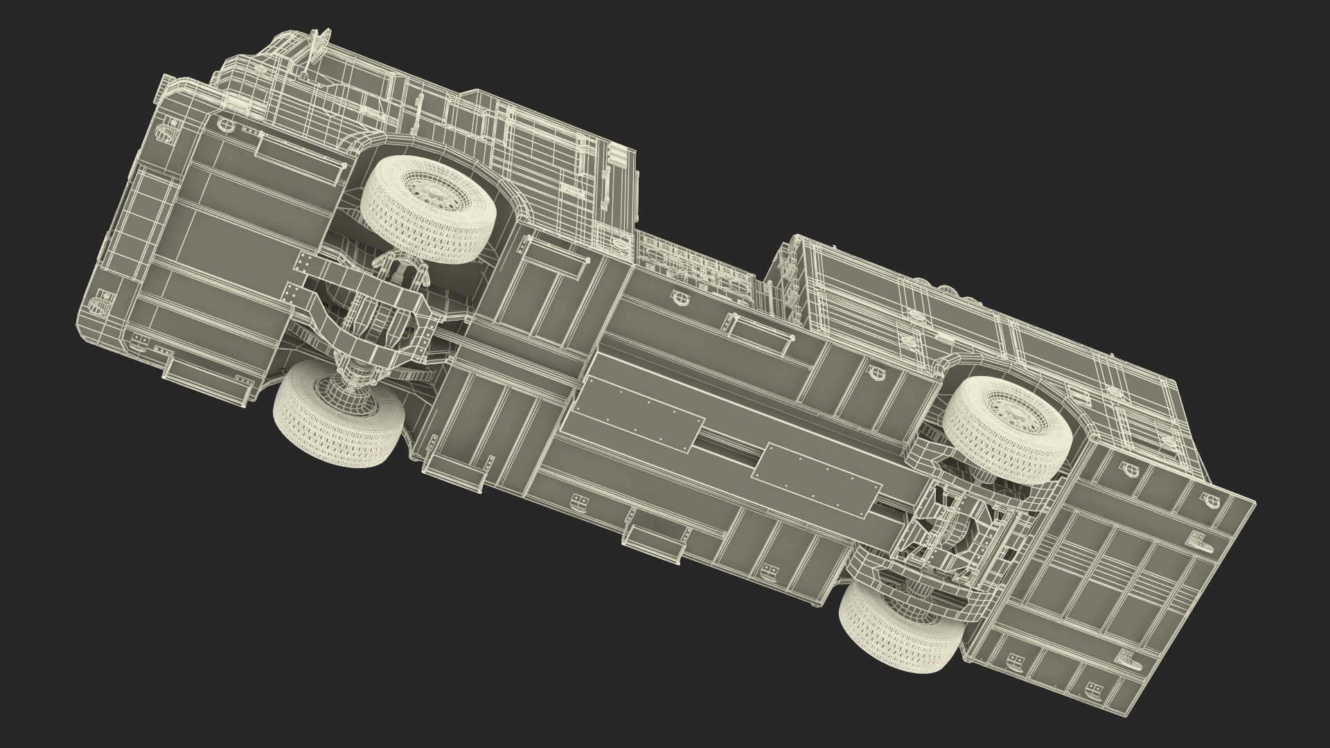 Fire Engine Rigged for Cinema 4D 3D