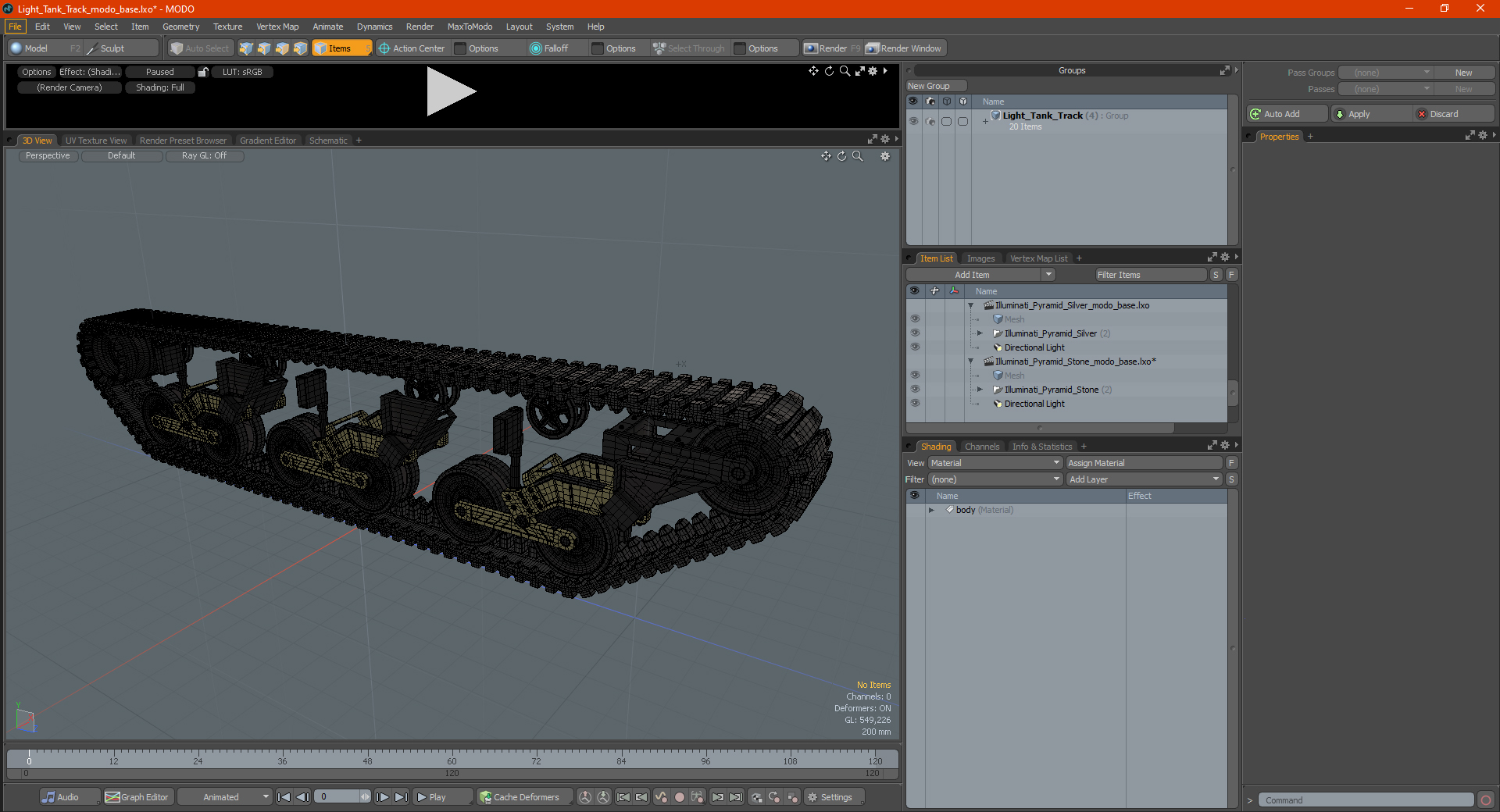 3D Light Tank Track