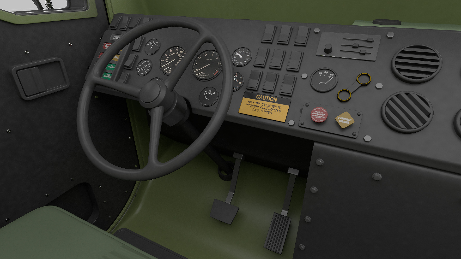 Medium Tactical Vehicle 6x6 Rigged 3D model