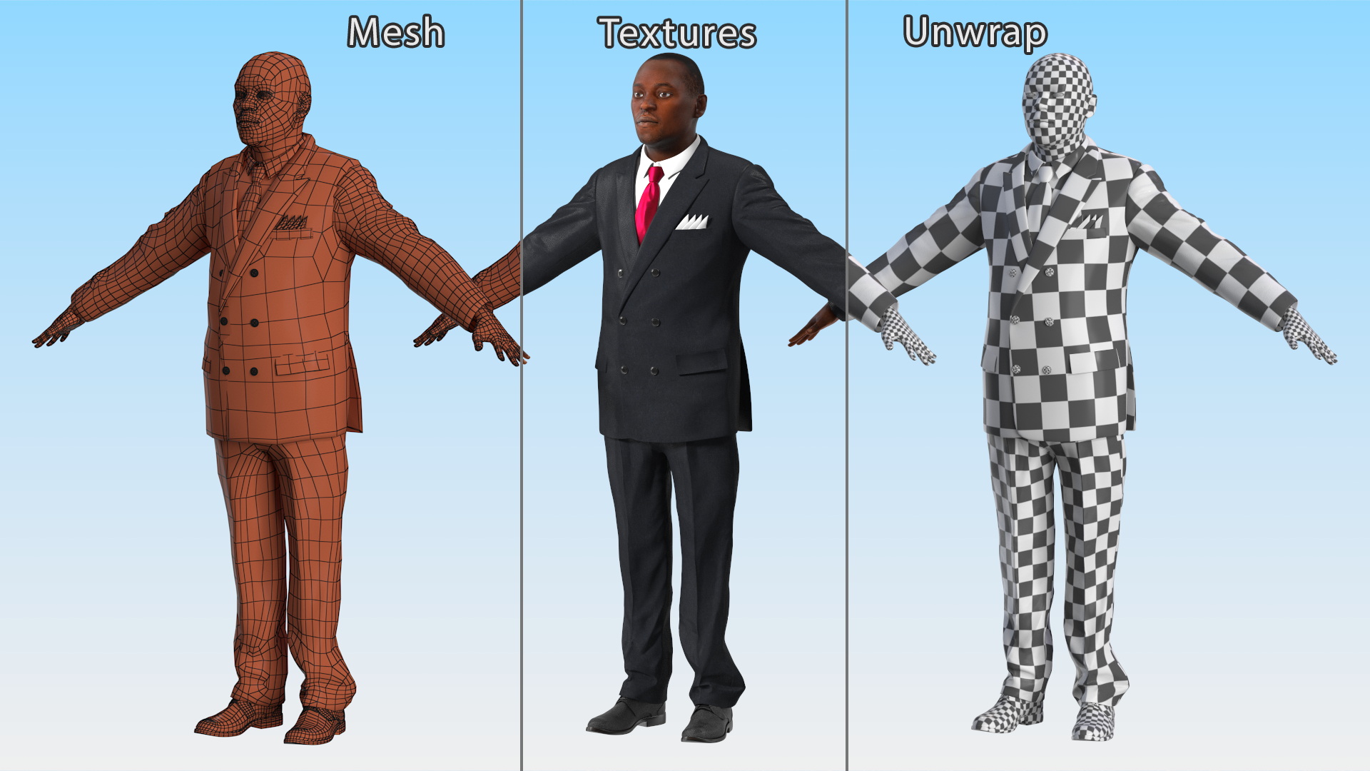 3D Handsome African American Business Man Entrepreneur