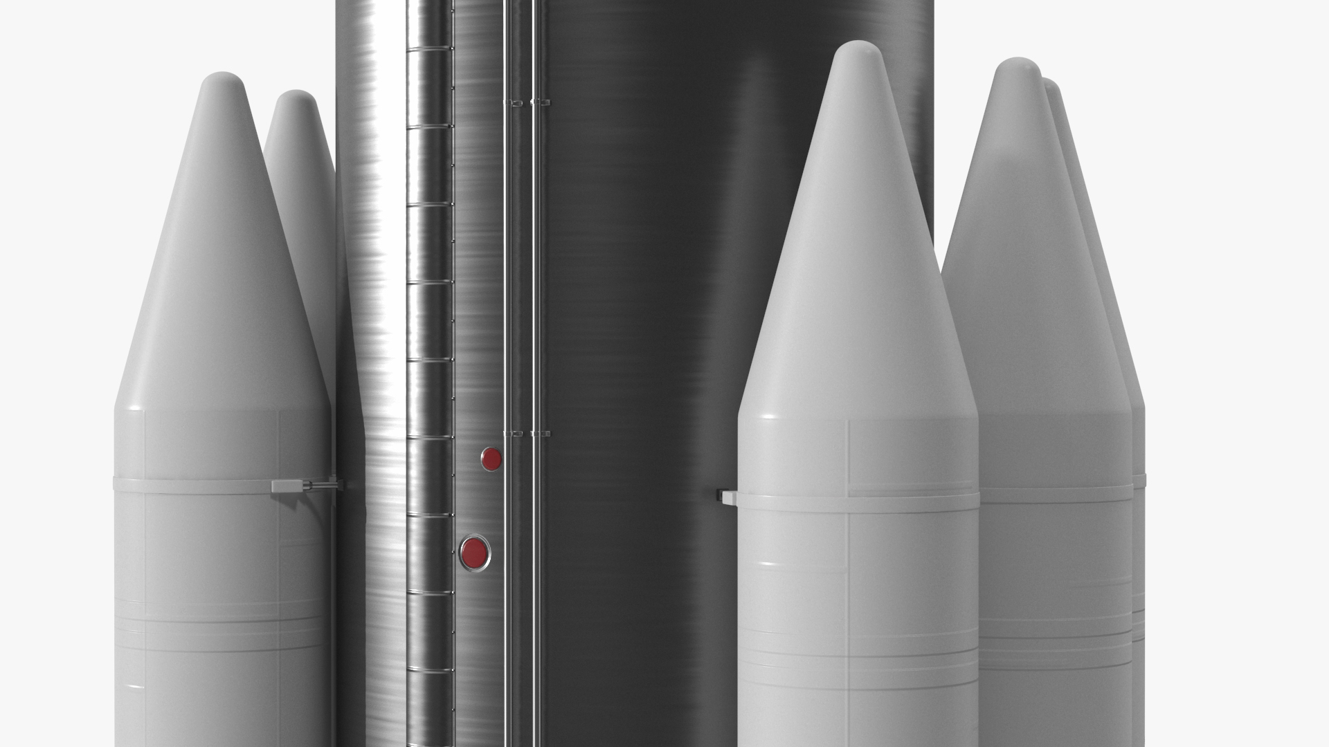 3D Heavy Lift Rocket with Six Solid Boosters