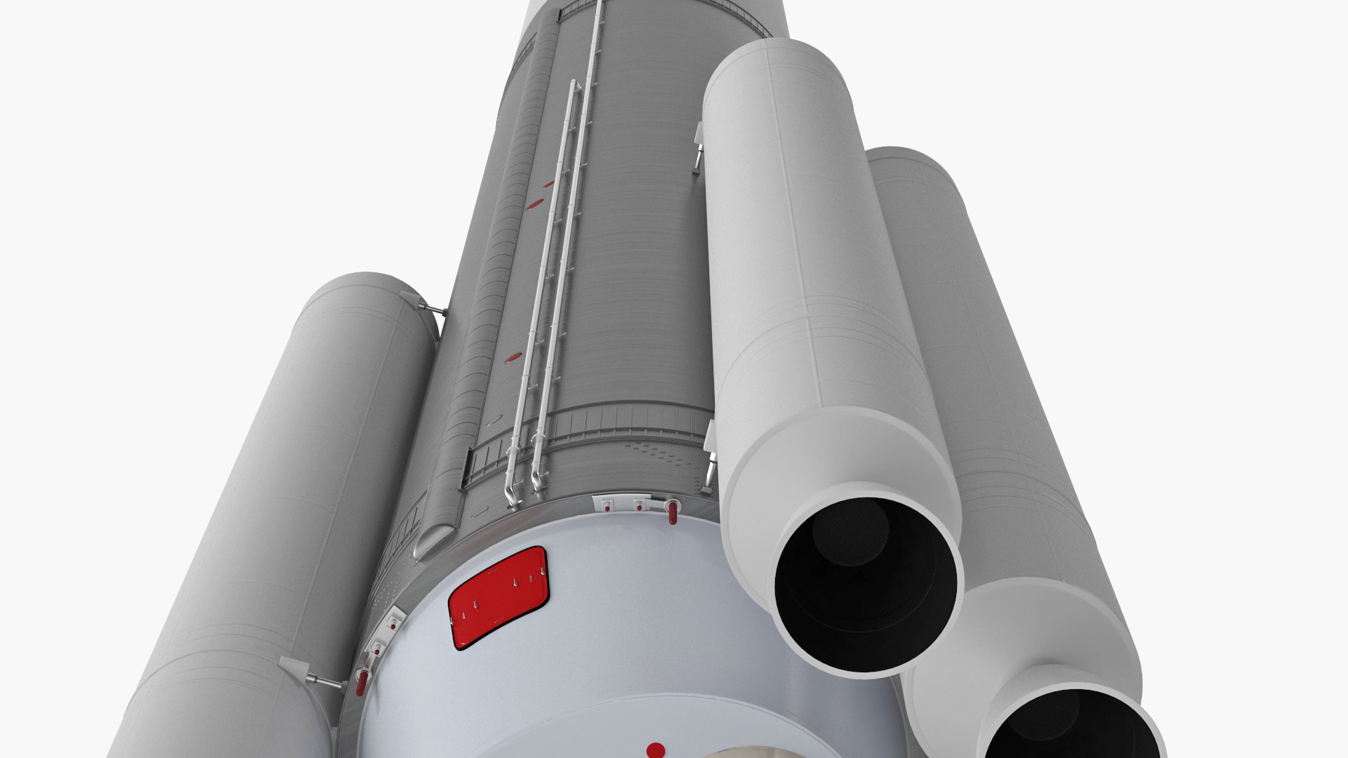 3D Heavy Lift Rocket with Six Solid Boosters