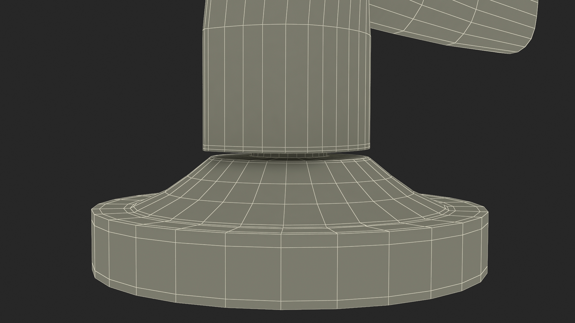 Door Handle Rotary Wave Metal 3D model