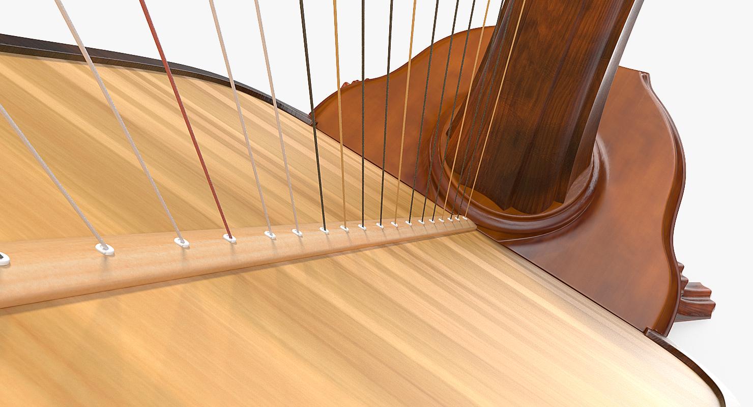 3D Pedal Harp Instrument