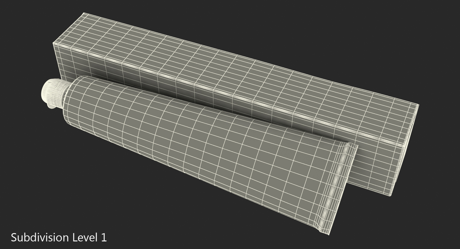 3D Tube and Box Toothpaste model