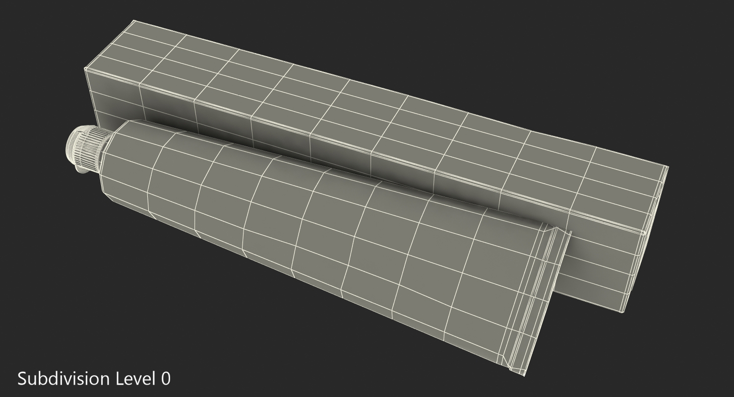 3D Tube and Box Toothpaste model