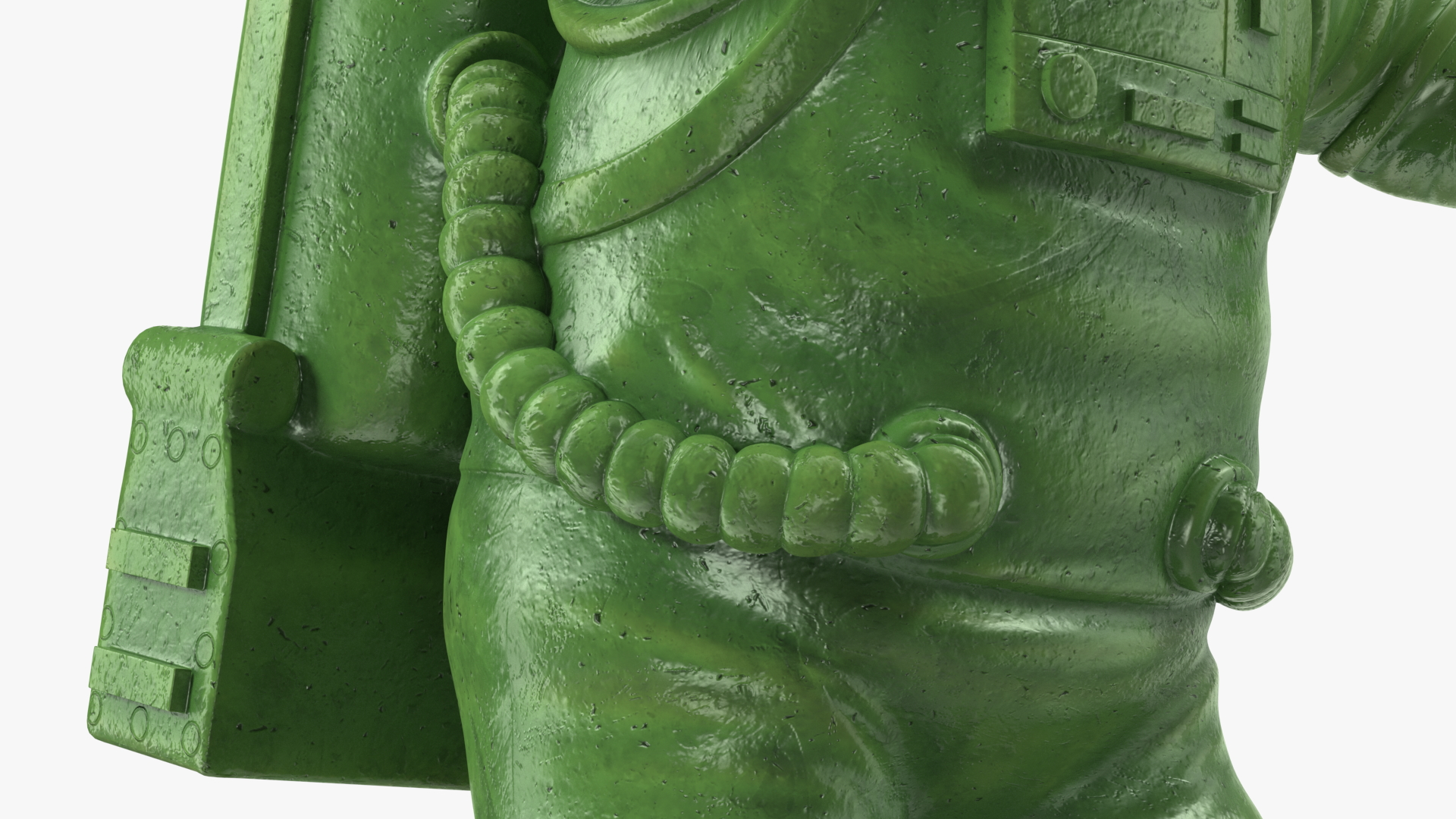 Astronaut Toy Character Green OK Pose 3D