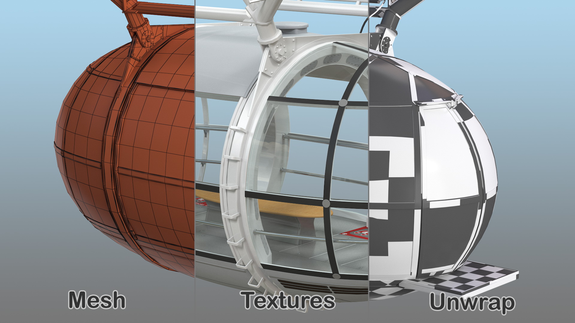 3D model Ferris Wheel Passenger Capsule