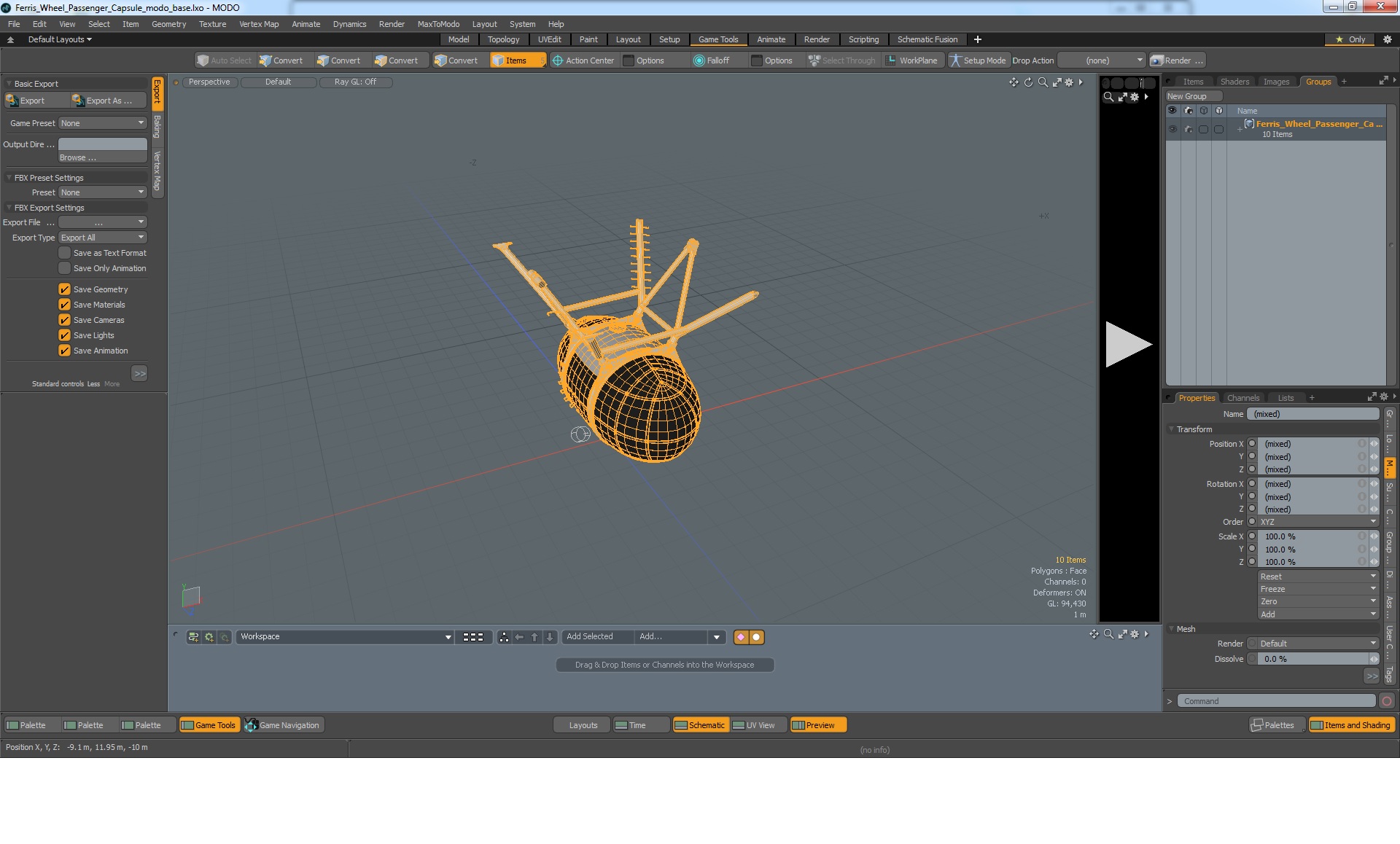 3D model Ferris Wheel Passenger Capsule